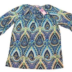 Buckhead Betties Sonoma Blue Jane Shirt, Size S, NWT